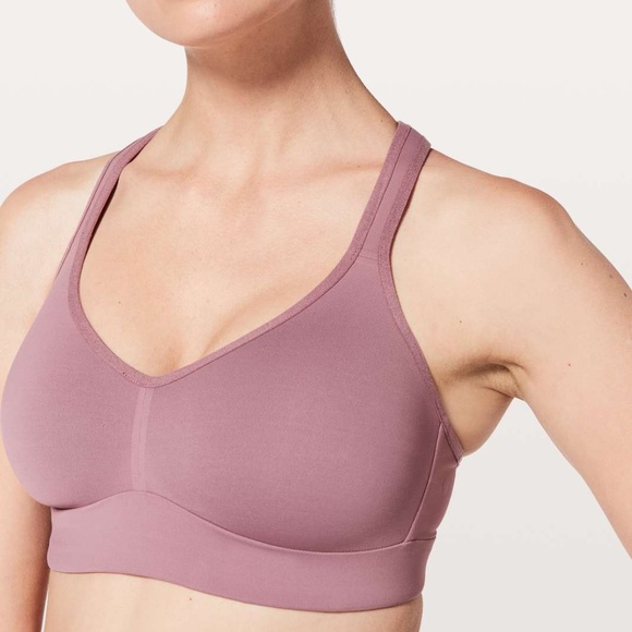 Lululemon Speed Up Bra C/D High Support Sports Bra Figue Mauve Run Train Mesh 4 - Picture 2 of 11